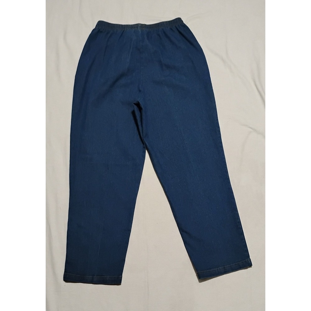 Laura Scott Women's Pull-On Stretch Denim Jeans Blue Medium Wash Straight 16 - Picture 8 of 8
